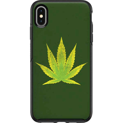 Marijuana Leaf Light Green Otterbox Symmetry iPhone Skin