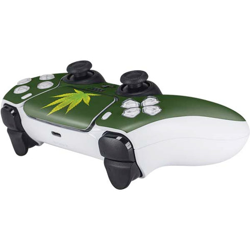 Marijuana Leaf Light Green PS5 Controller Skin