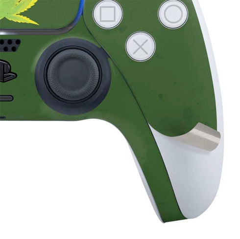 Marijuana Leaf Light Green PS5 Controller Skin