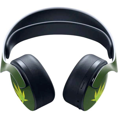 Marijuana Leaf Light Green PULSE 3D Wireless Headset for PS5 Skin