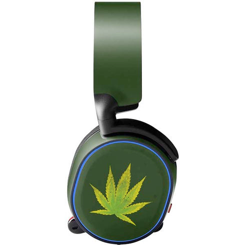 Marijuana Leaf Light Green SteelSeries Arctis 3 Skin