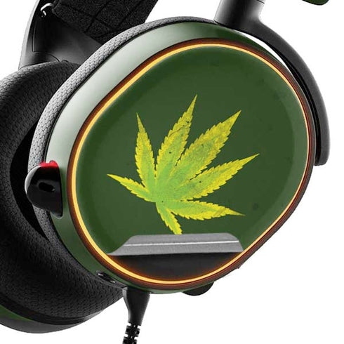 Marijuana Leaf Light Green SteelSeries Arctis 3 Skin