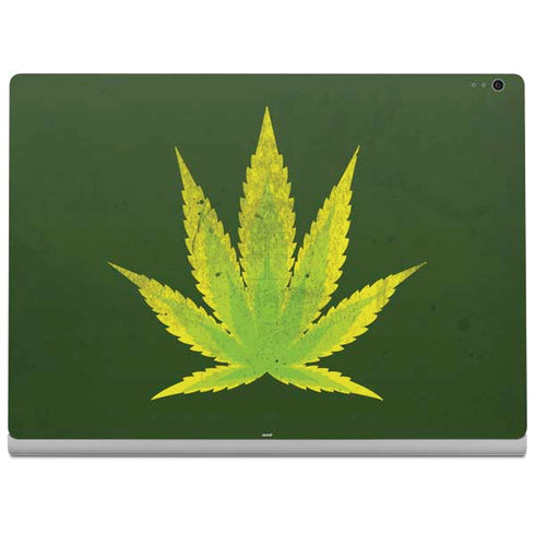 Marijuana Leaf Light Green Surface Book 2 13.5in Skin