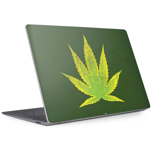 Marijuana Leaf Light Green Surface Laptop 3 13.5in Skin