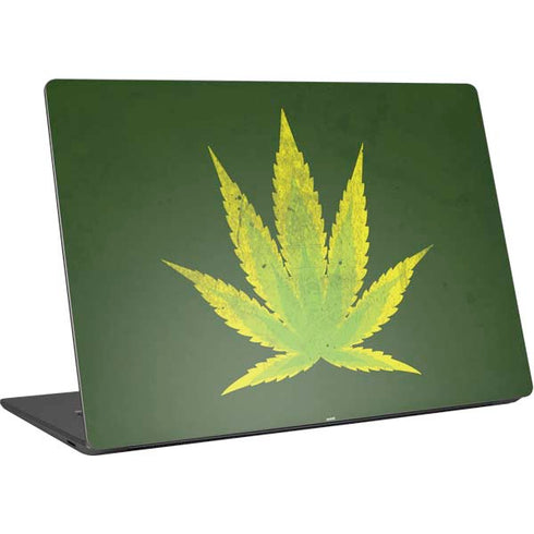 Marijuana Leaf Light Green Surface Laptop 4 15in Skin