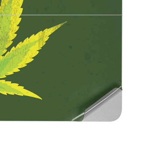 Marijuana Leaf Light Green Surface Laptop Studio Skin