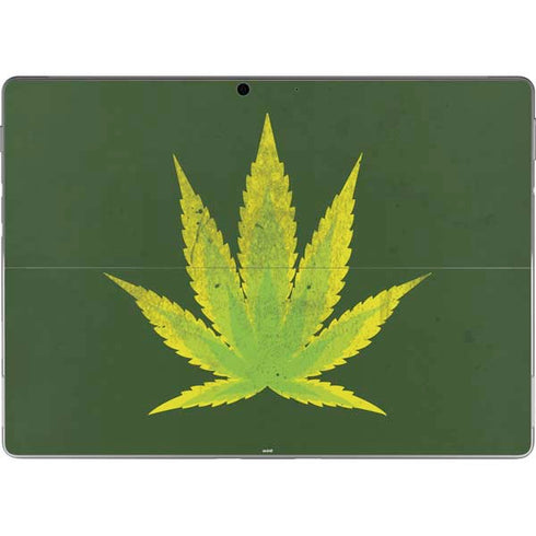 Marijuana Leaf Light Green Surface Pro 9 Skin