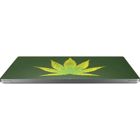 Marijuana Leaf Light Green Universal Laptop 12in (9.8 x 6.8in) Skin