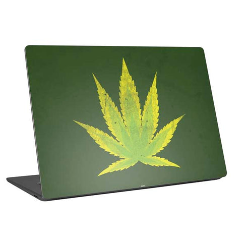Marijuana Leaf Light Green Universal Laptop 15in (12.2 x 8.8in) Skin