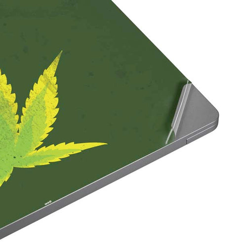 Marijuana Leaf Light Green Universal Laptop 15in (12.2 x 8.8in) Skin