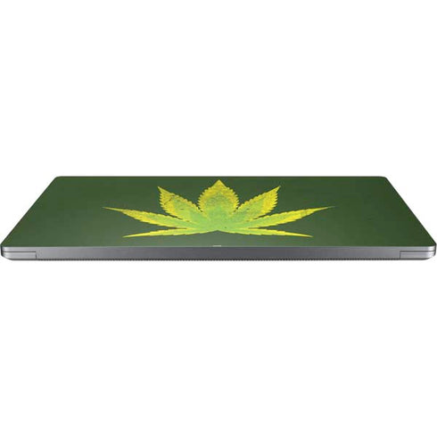 Marijuana Leaf Light Green Universal Laptop 17in (13.8 x 10in) Skin