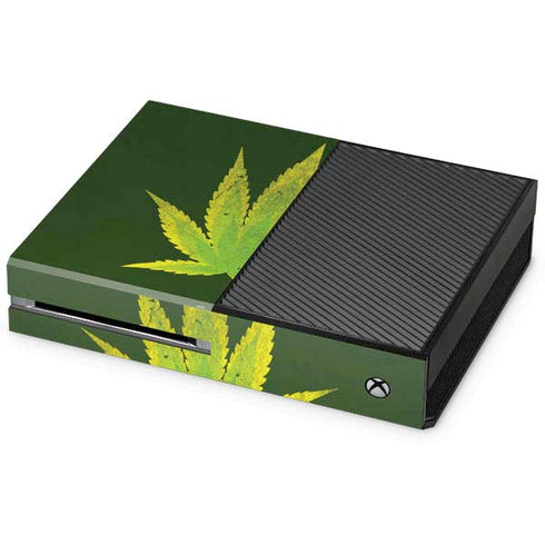 Marijuana Leaf Light Green Xbox One Console Skin