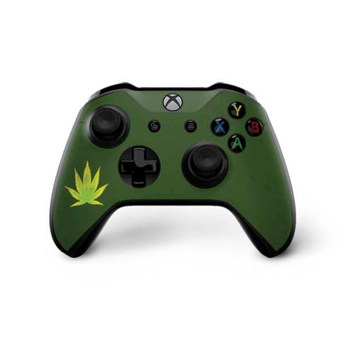 Marijuana Leaf Light Green Xbox One X Controller Skin