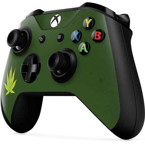 Marijuana Leaf Light Green Xbox One X Controller Skin