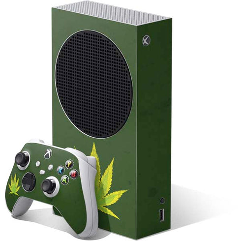 Marijuana Leaf Light Green Xbox Series S Bundle Skin