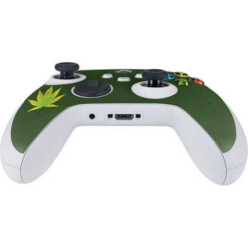 Marijuana Leaf Light Green Xbox Series S Controller Skin