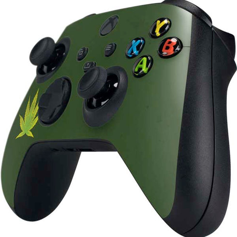 Marijuana Leaf Light Green Xbox Series X Controller Skin
