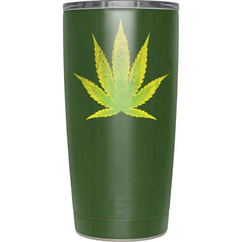 Marijuana Leaf Light Green Yeti 20oz Tumbler Skin