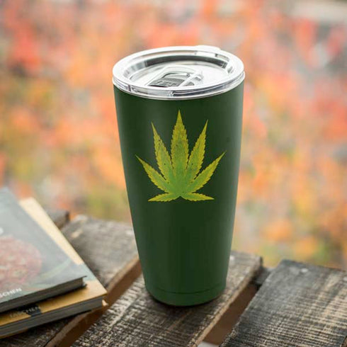 Marijuana Leaf Light Green Yeti 20oz Tumbler Skin