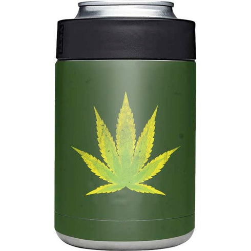 Marijuana Leaf Light Green Yeti Colster Can Insulator Skin
