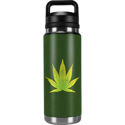 Marijuana Leaf Light Green YETI Rambler 26oz Bottle Skin
