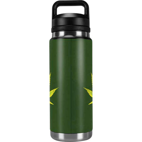 Marijuana Leaf Light Green YETI Rambler 26oz Bottle Skin