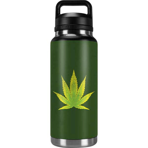 Marijuana Leaf Light Green YETI Rambler 36oz Bottle Skin