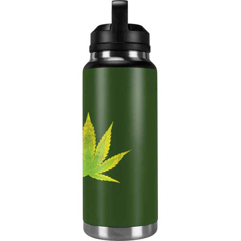 Marijuana Leaf Light Green YETI Rambler 36oz Bottle Skin