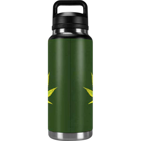 Marijuana Leaf Light Green YETI Rambler 36oz Bottle Skin