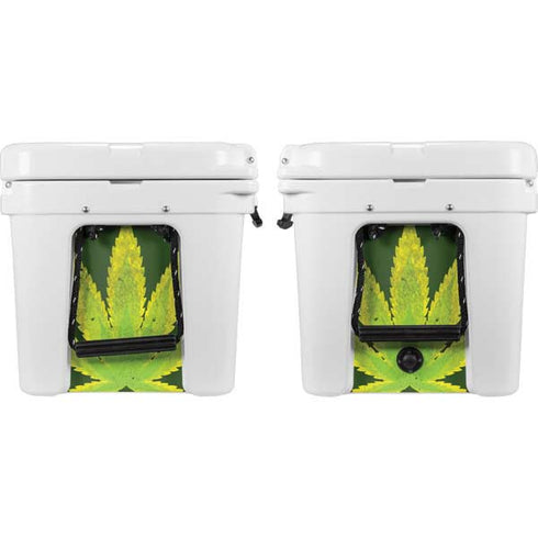 Marijuana Leaf Light Green YETI Tundra 35 Hard Cooler Skin
