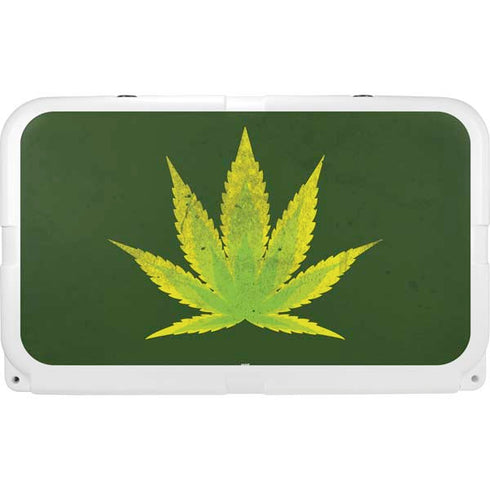 Marijuana Leaf Light Green YETI Tundra 45 Hard Cooler Skin