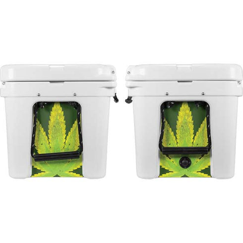 Marijuana Leaf Light Green YETI Tundra 45 Hard Cooler Skin