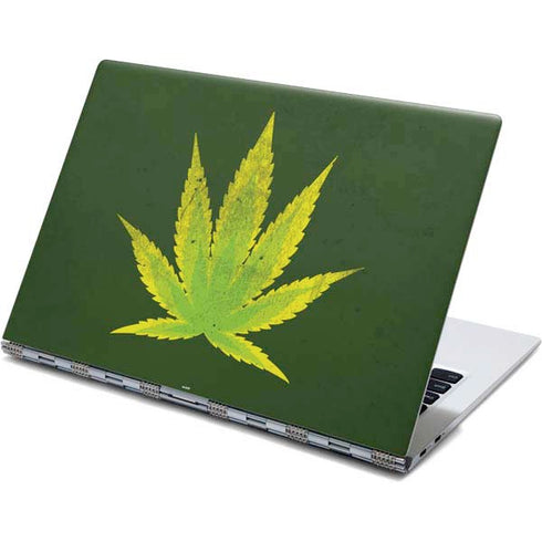 Marijuana Leaf Light Green Yoga 910 2-in-1 14in Touch-Screen Skin