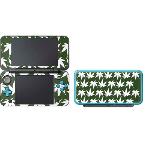 Marijuana Leaf White Pattern Nintendo 2DS XL (2017) Skin