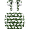 Marijuana Leaf White Pattern Apple AirPods (3rd Gen 2021) Skin