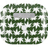 Marijuana Leaf White Pattern Apple AirPods (3rd Gen 2021) Skin