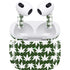 Marijuana Leaf White Pattern Apple AirPods (3rd Gen 2021) Skin