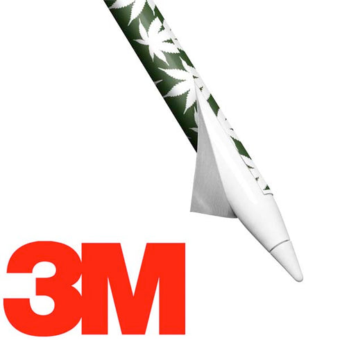 Marijuana Leaf White Pattern Apple Pencil (1st Gen, 2017) Skin