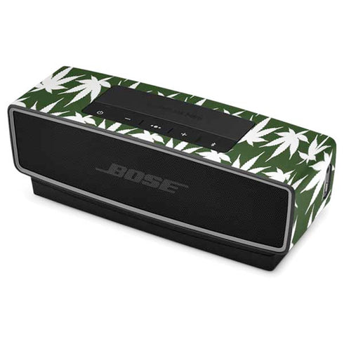 Marijuana Leaf White Pattern Bose SoundLink Mini Speaker II Skin