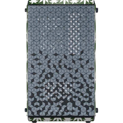 Marijuana Leaf White Pattern Cooler Master MasterBox Q300L Mini Tower Skin