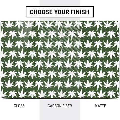 Marijuana Leaf White Pattern Dell Vostro Skin