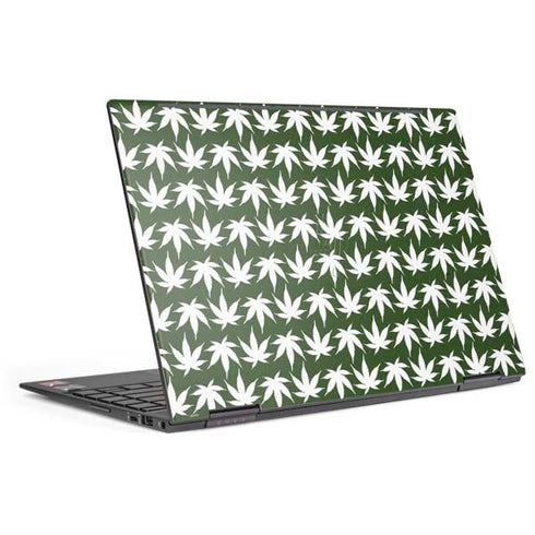 Marijuana Leaf White Pattern HP Envy Skin