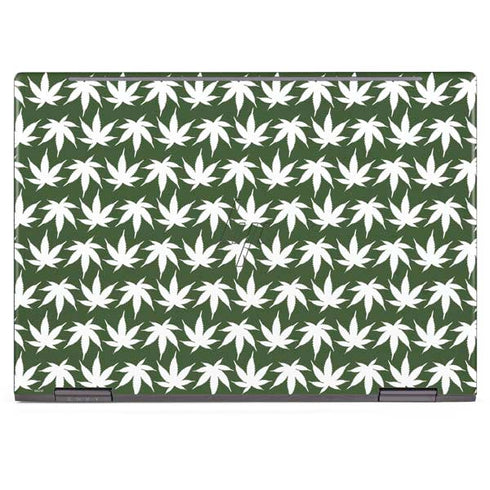 Marijuana Leaf White Pattern HP Envy Skin