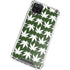 Marijuana Leaf White Pattern Galaxy A12 Clear Case