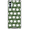 Marijuana Leaf White Pattern Galaxy A13 5G Clear Case