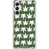 Marijuana Leaf White Pattern Galaxy A14 5G Clear Case