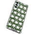 Marijuana Leaf White Pattern Galaxy A14 5G Clear Case
