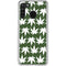 Marijuana Leaf White Pattern Galaxy A21 Clear Case