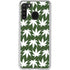 Marijuana Leaf White Pattern Galaxy A21 Clear Case