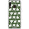 Marijuana Leaf White Pattern Galaxy A30 Clear Case